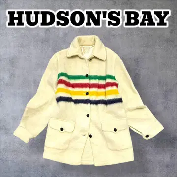 HUDSON'S BAY 하드슨 베이 보더 울 담요 코트