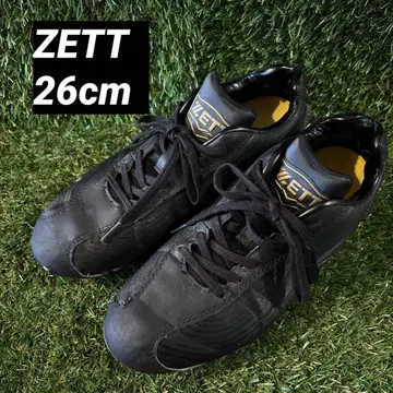 ZETT 야구 스파이크 26cm 위닝 로드 블랙 금장 스파이크