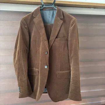 브라운 코듀로이 싱글 브레스 자켓