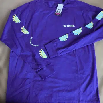 x-girl 엑스걸 긴팔 T셔츠 사이즈 XL 퍼플 계열