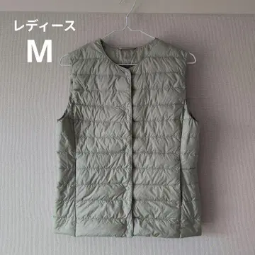 울트라 라이트 다운 베스트 라이트 그린 다운 베스트 M 사이즈