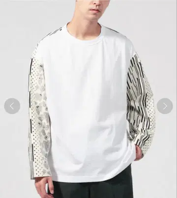 스위칭 페이즐리 롱 슬리브 T셔츠