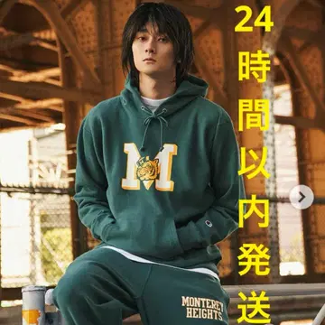 챔피온 리버스 위브 후디드 맨투맨 그린 L 사이즈