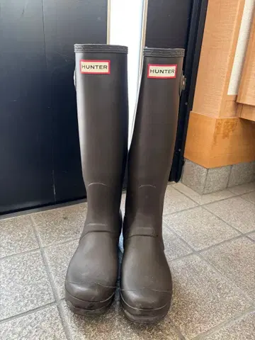 HUNTER 브라운 장화 EU38 24cm