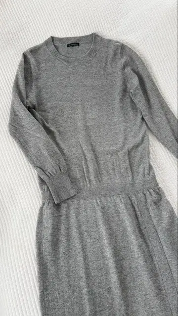 23구 그레이 니트 원피스 긴팔 슬릿