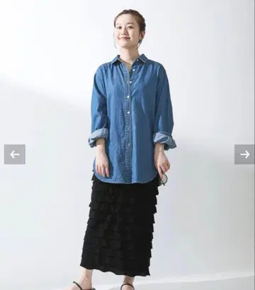 IENA 니트 프릴 스커트