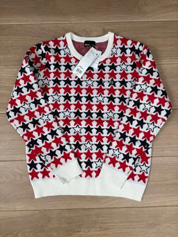 PING 별 패턴 크루넥 스웨터 M 사이즈