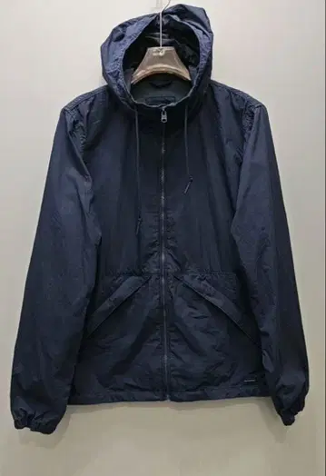 네이비 후드 부착 바람막이 남성용 L