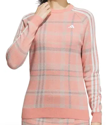 새상품, 미사용! 아디다스 골프 스웨터 타탄 체크 크루넥 L