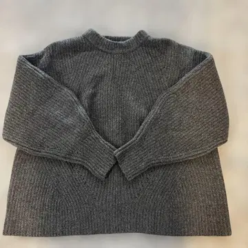 MACHATT 그레이 리브 긴팔 스웨터