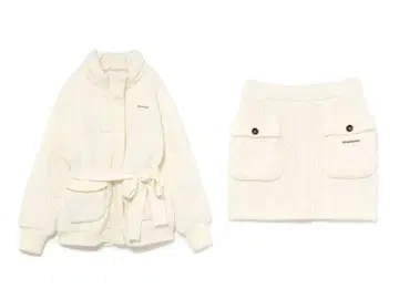 2세트 Mary 퀼팅 니트 셰이프 재킷