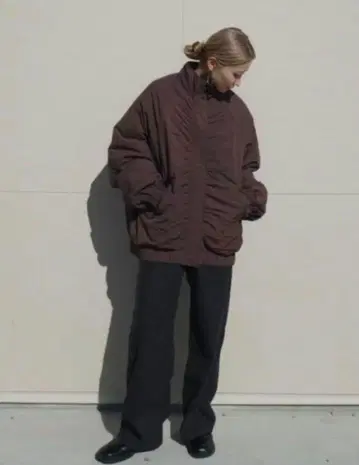 시마무라 hideka 방수 지퍼 사용 블루종 L 브라운