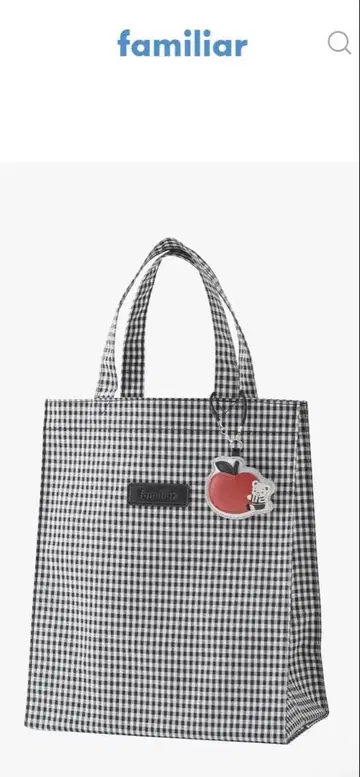 새상품 familiar 파밀리아 깅엄 체크 백