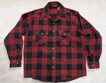 EVERYBODY 빨검 체크 플란넬 셔츠