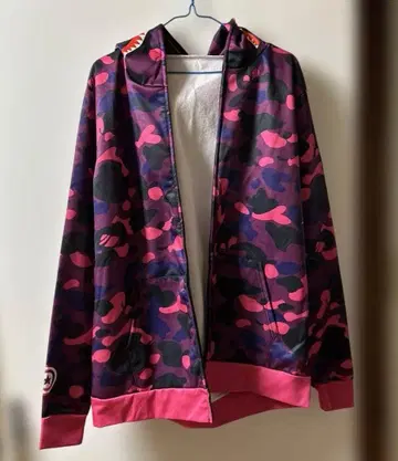 카모 패턴 풀 집업 후드티 (브랜드 없음)