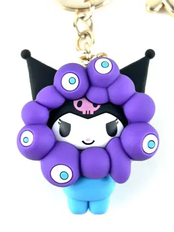 산리오 미야쿠미야쿠  입체 마스코트 키링 쿠로미 만박