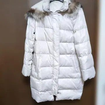 아이보리 퀼팅 다운 자켓