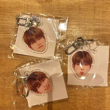 TREASURE 아사히 캡슐 토이 얼굴 아크링 키링 희로애락