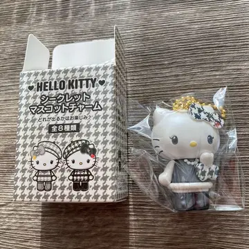헬로키티 시크릿 마스코트 참 흑백 키티
