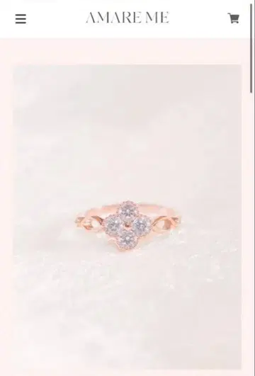 AMARE ME 아말레미 핑크 골드 반지 니켈 프리