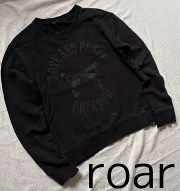 roar archive y2k 그런지 맨투맨 트레이닝복 블랙