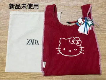 ZARA 자라 헬로키티 산리오 쇼핑백 니트 미사용 새상품