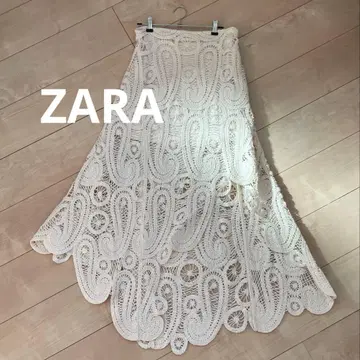 ZARA 아이보리 레이스 롱 스커트