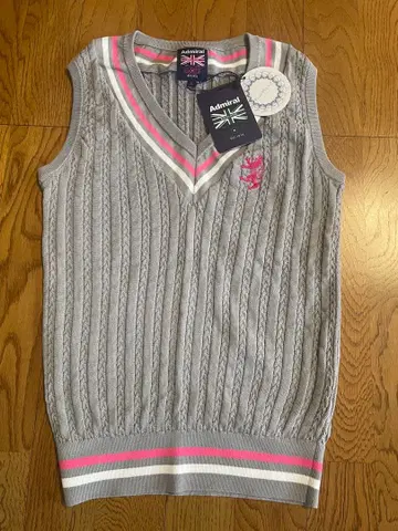 Admiral 그레이 V넥 슬리브리스 베스트 S