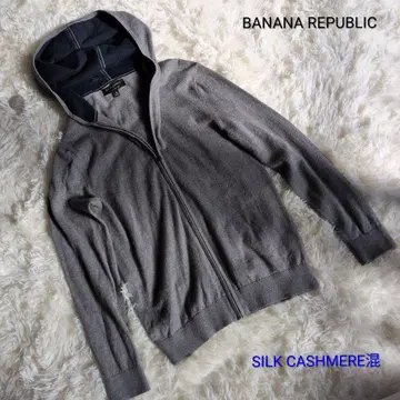 BANANA REPUBLIC 후드 부착 지퍼 후드티 실크 캐시미어 M