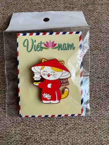 베트남 고양이 디자인 핀 배지