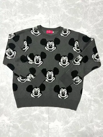 디즈니 리조트 한정판 미키마우스 스웨터 M 그레이 Disney