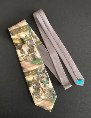 No.691 [미사용] [요코오 타다노리 화 네크타이 (베이지 그레이)]