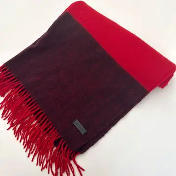 매킨토시 철학 레드 바이컬러 빨간색 머플러 스톨