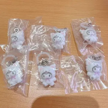 산리오 메지루시 액세서리 복슬복슬 스노우 쿠로미 6개