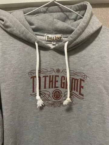 BALL LINE TO THE GAME 후드티 그레이