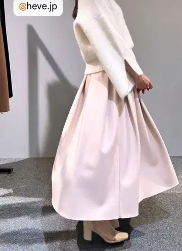 Heve Tuck Flare Leather SK rose36