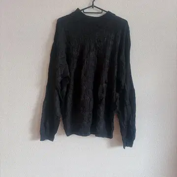 블랙 리브 긴팔 스웨터