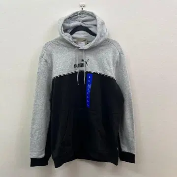 택 포함 PUMA 남성용 후드티 속기모 L 라이트 그레이 x 블랙