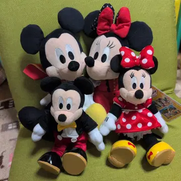 미키 미니 봉제 인형 세트 4체