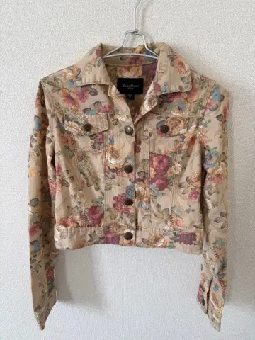 플라워 프린트 크롭 자켓