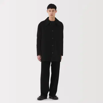 MUJILabo 캐시미어 혼방 숏 스텐카라 코트