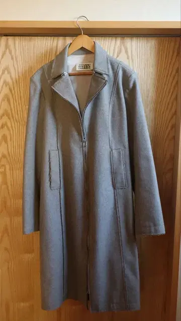 그레이 집업 롱 코트