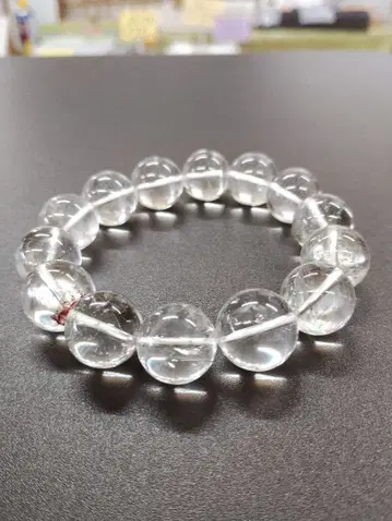 실버 루틸 16mm 팔찌-1