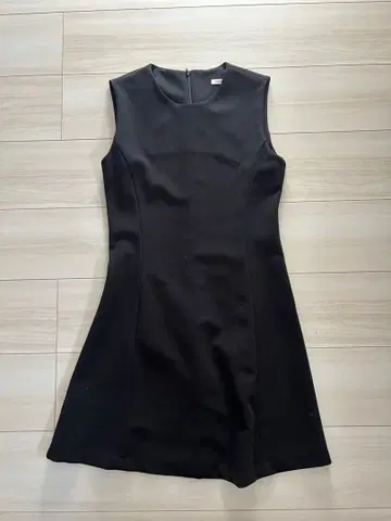 블랙 슬리브리스 무릎 기장 원피스 경사용 드레스 한국 패션