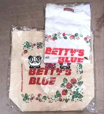 BETTY'S BLUE 복각판 로고T셔츠 라바즈 콜라보 토트백