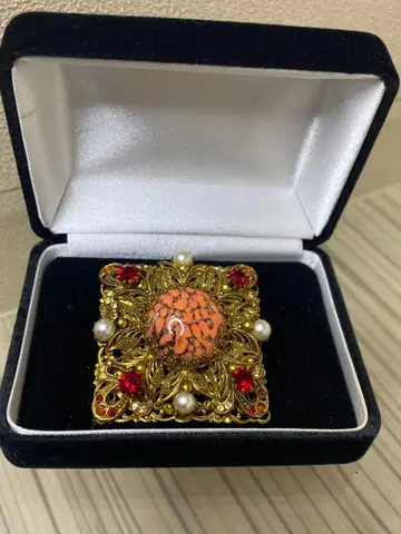 빈티지 화려한 꽃 디자인 브로치