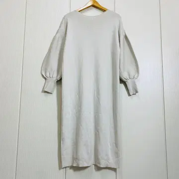 PLUS OTO.HA 전후 2WAY 배색 라인 니트 원피스