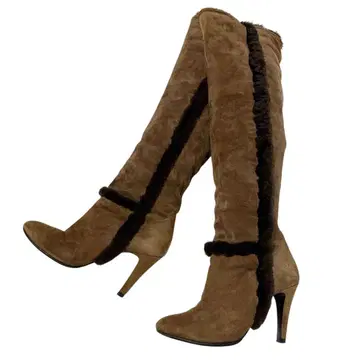 그레이스 콘티넨탈 안쪽 퍼 스웨이드 가죽 부츠 사이즈 37