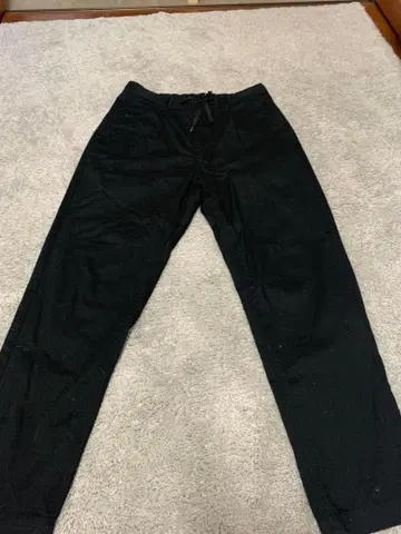 블랙 치노 팬츠 허리밴딩 포함