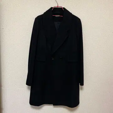 베네통 블랙 체스터 코트 IT 44